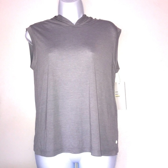Z By Zella Crossback Sleeveless Hoodie Grey Small - Picture 3 of 7